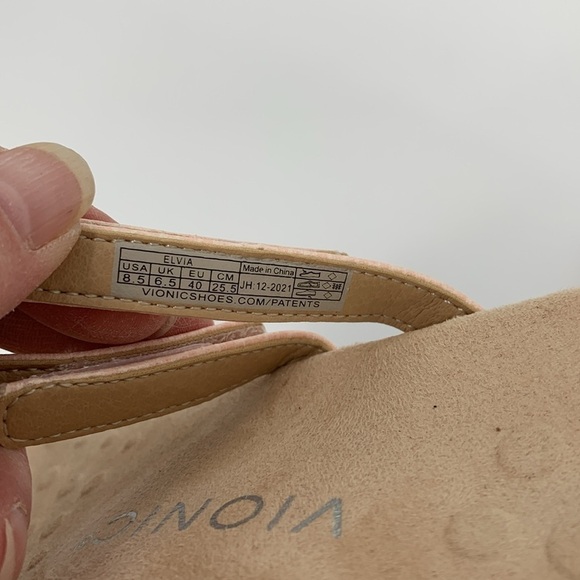 Vionic Elvia slide thong comfort sandal shoe flip flop adjustable strap pink 8.5 - Picture 7 of 8